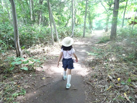 真夏の散歩。レクの森に向かったところ…